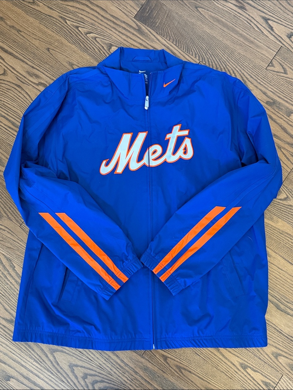 Nike Navy and Orange Mets Full-Zip Windbreaker Jacket (never worn, no tags)